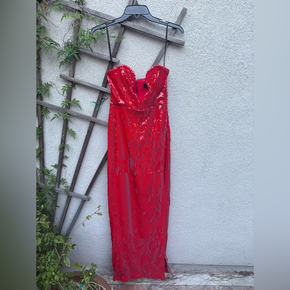 Michael Costello X REVOLVE Giselle Dress in Red - Picture 4 of 9